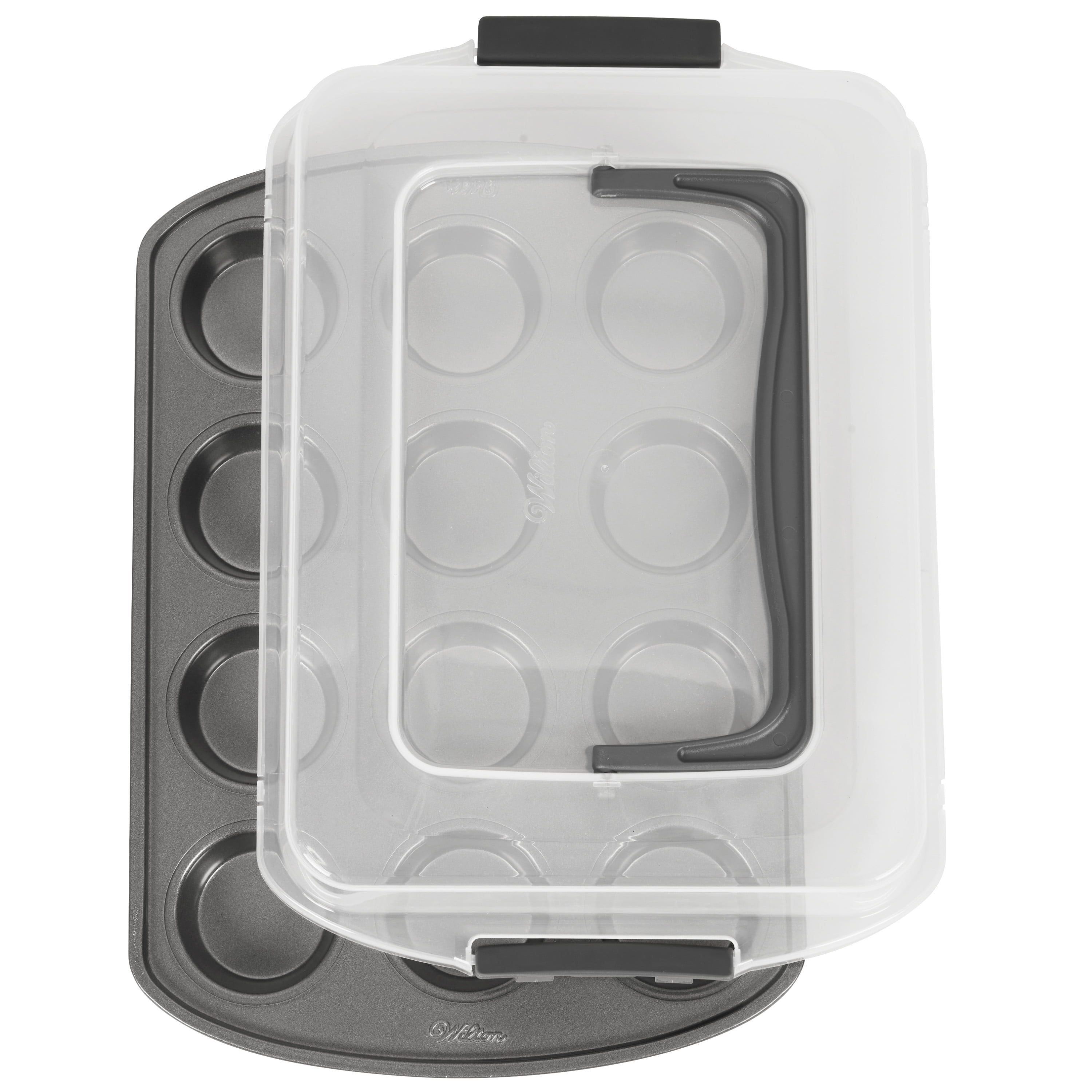 Wilton Bake It Better Non-Stick Cupcake Pan with Tall Lid, 12-Cup