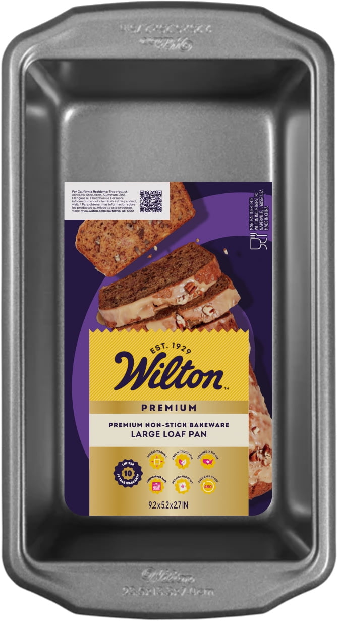 Wilton Premium Non-Stick Baking Bread Loaf Pan 9x5 Meatloaf & Banana Bread, Packaging May Vary