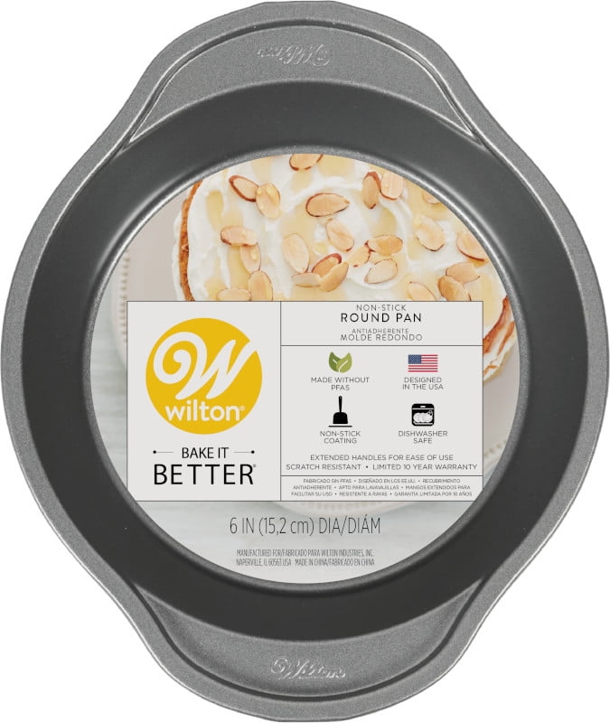 Wilton Bake it Better Non-Stick 9" Round Cake Pan 1.5" Baking Pan