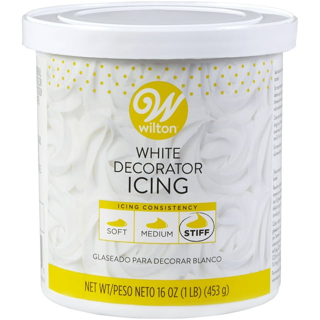 Wilton Ready-to-Use Stiff Consistency White Buttercream Frosting, 16 oz. Tub
