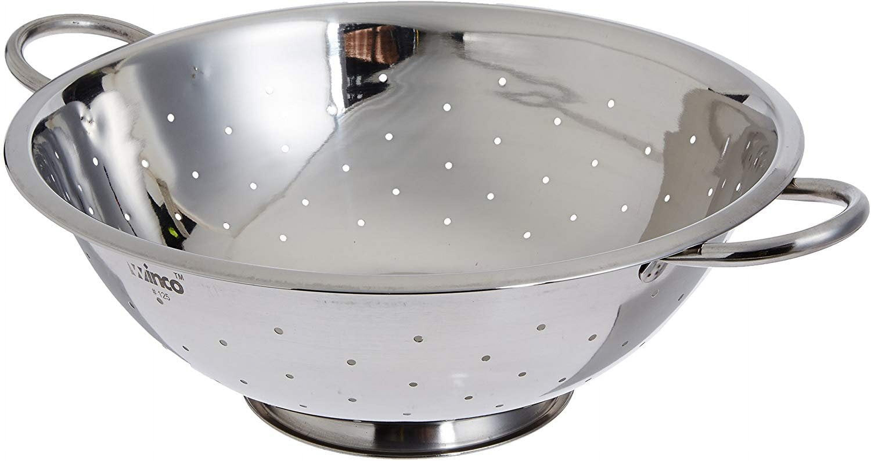 Winco Colander, Stainless Steel, with Handles, 8 Quart