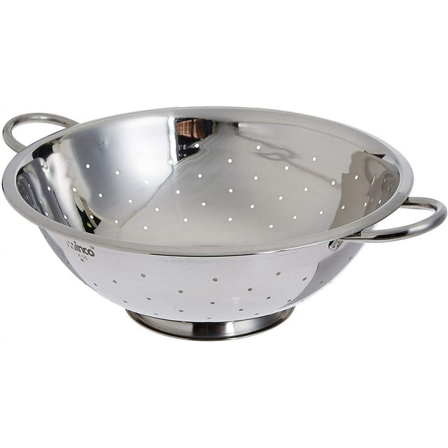 Winco Colander, Stainless Steel, with Handles, 8 Quart