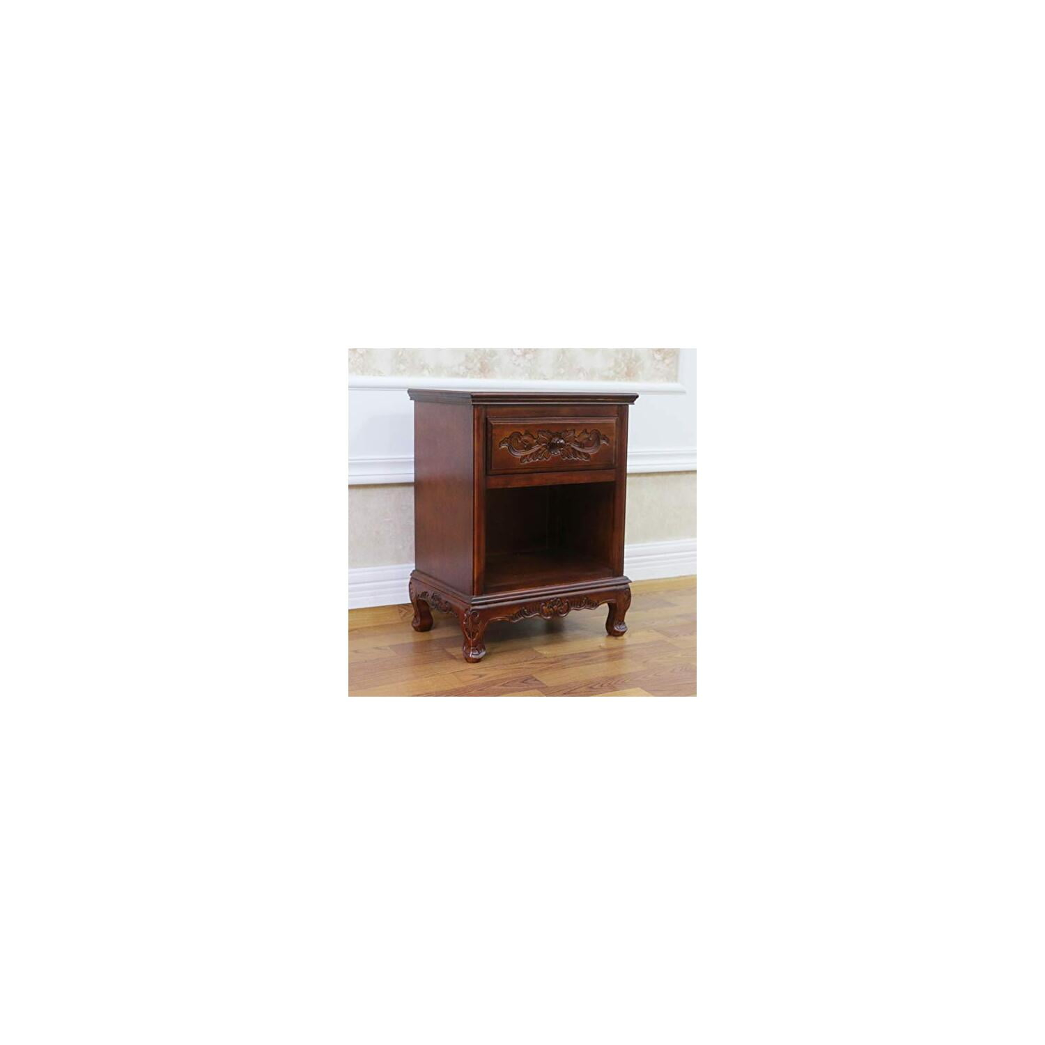 Windsor 1-Drawer Carved End Table