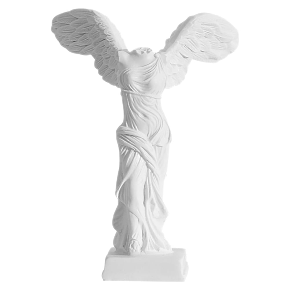 Winged Victory Goddess Statue Victory Of Samothrace Sculpture Resin Roman Greek Victoria Figurine For Home Office Decor White