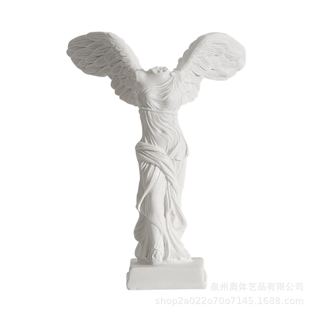 Winged Victory Goddess Statue Victory Of Samothrace Sculpture Resin Roman Greek Victoria Figurine For Home Office Decor White