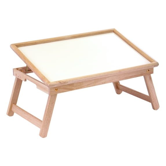Winsome Wood Ventura Breakfast Bed Tray, Flip-Top, Natural & White