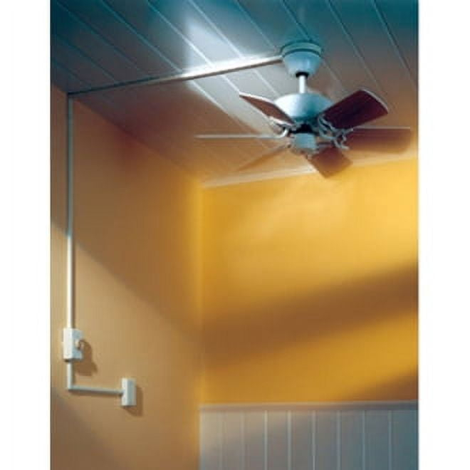 Wiremold Metal Raceway, Extending Power On-Wall Utility Box Fitting, Ivory, V57242