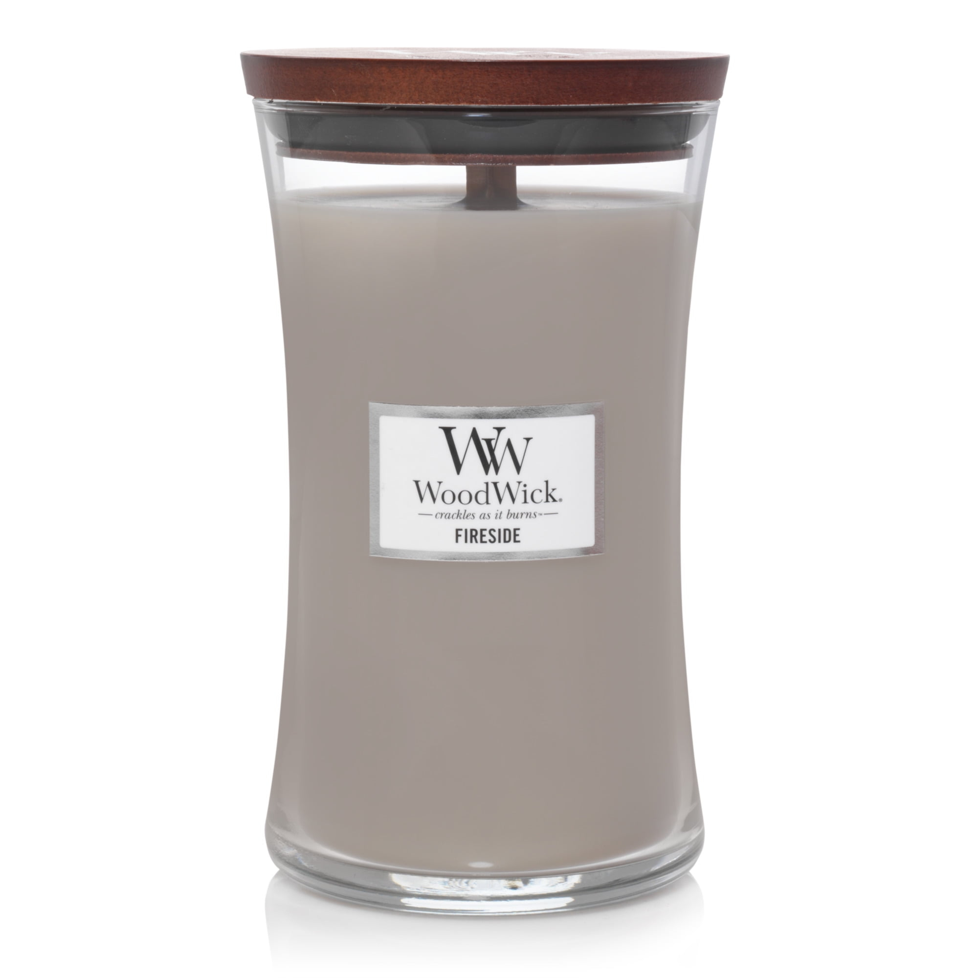 Woodwick Large Hourglass Candle, Fireside, 21.5 oz.