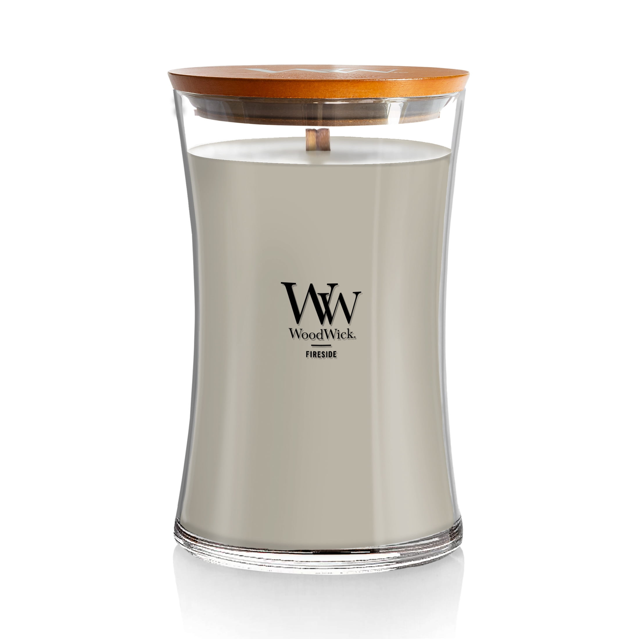 Woodwick Large Hourglass Candle, Fireside, 21.5 oz.