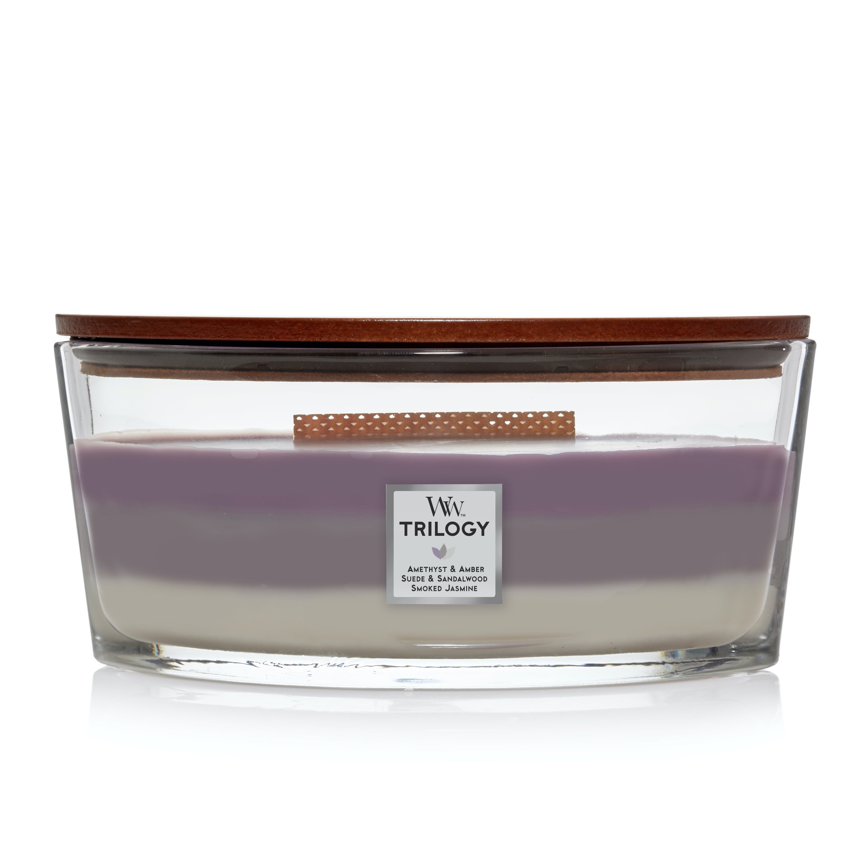 WoodWick Ellipse Trilogy Scented Candle, Amethyst Sky, 16 oz