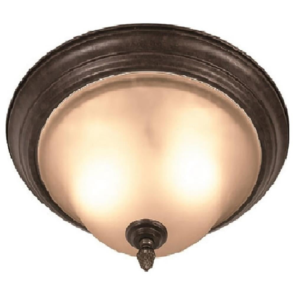 Woodbridge Lighting Harrington Montaje Empotrado de Vidrio con 2 Luces en Burdeos/bronce
