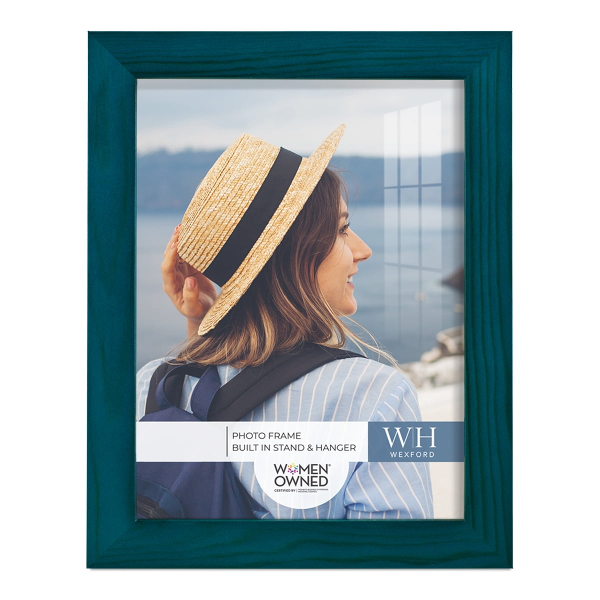 Woodgrain 6 in. x 8 in. Ocean Blue Picture Frame
