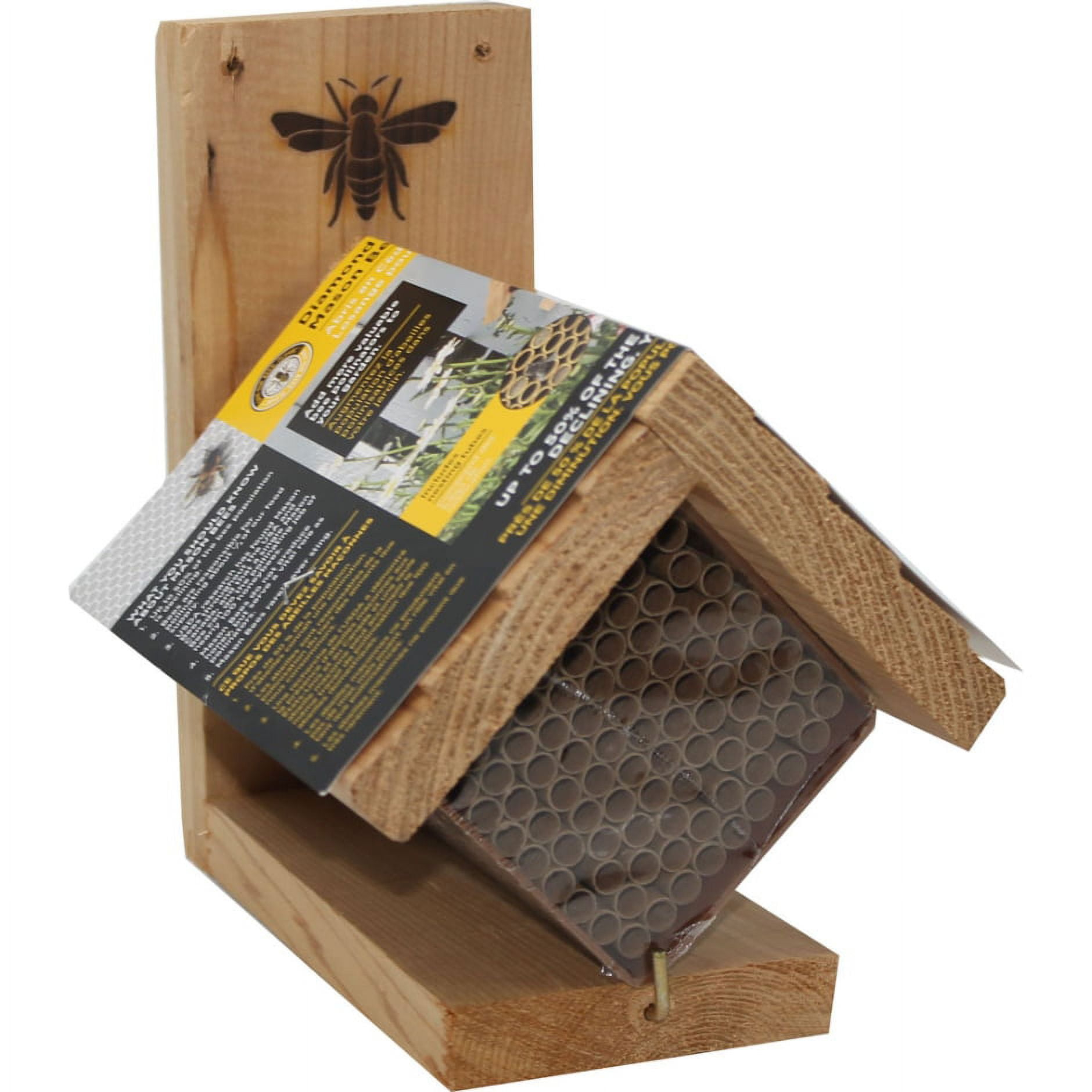 Woodlink Western Cedar Mason Bee House w/Replaceable Tubes