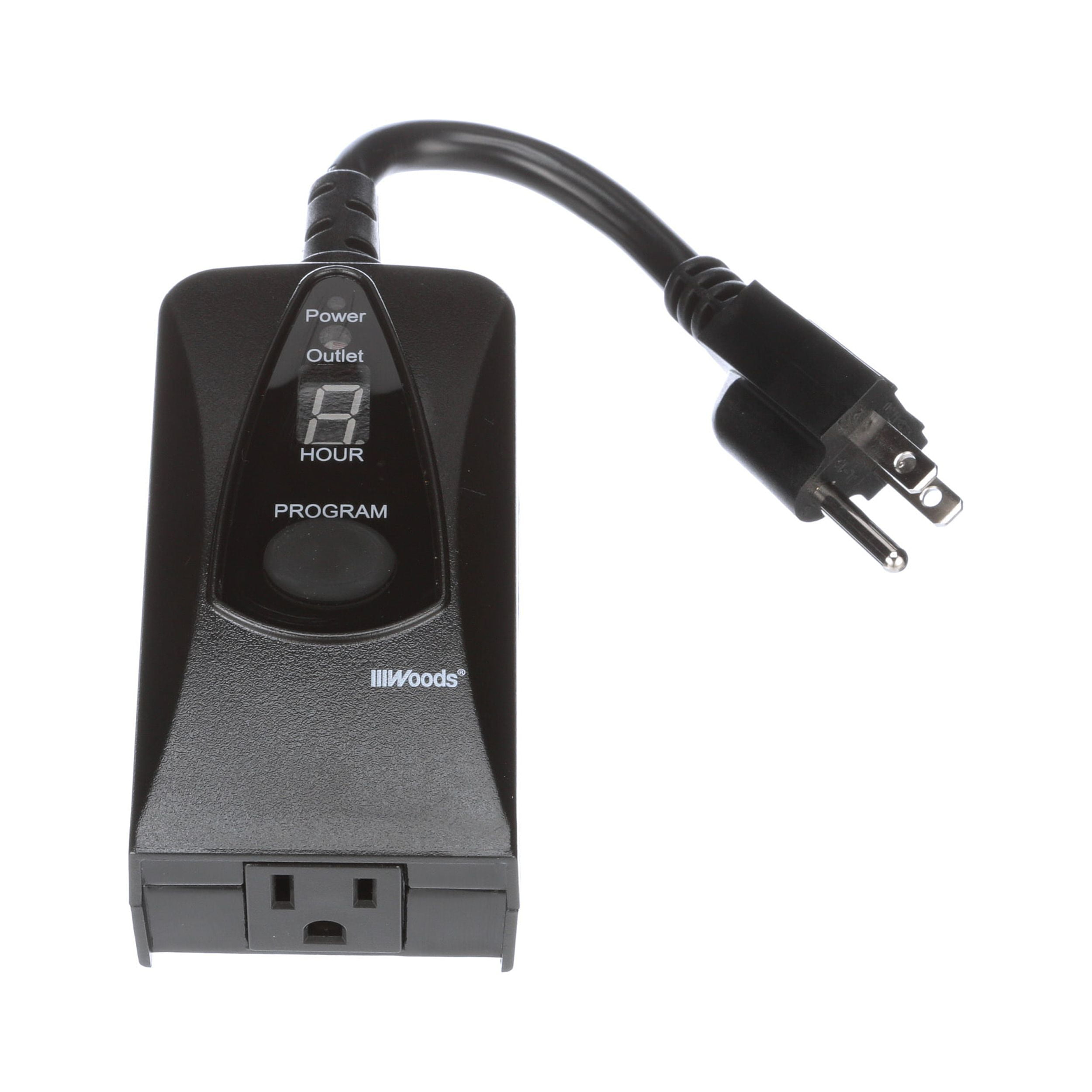 Woods 50013WD 24-Hour Dusk to Dawn Lighting Timer with Photocell and Digital Display