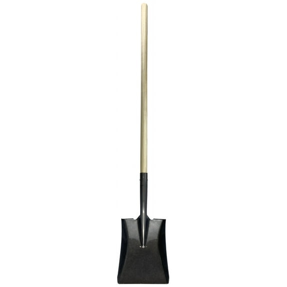 Workforce Tools Square Point Shovel - Sturdy 48” Wooden Handle - Heavy Duty 16 Gauge Steel Head