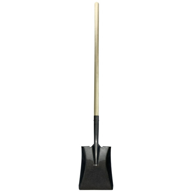 Workforce Tools Square Point Shovel - Sturdy 48” Wooden Handle - Heavy Duty 16 Gauge Steel Head