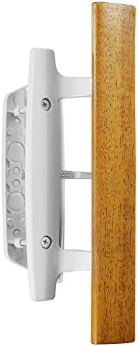 Wright Products - Mortise Sliding Patio Door Handle and Installation Hardware Set, Wood/White - Replacement Sliding Glass Door Lock and Handle White in