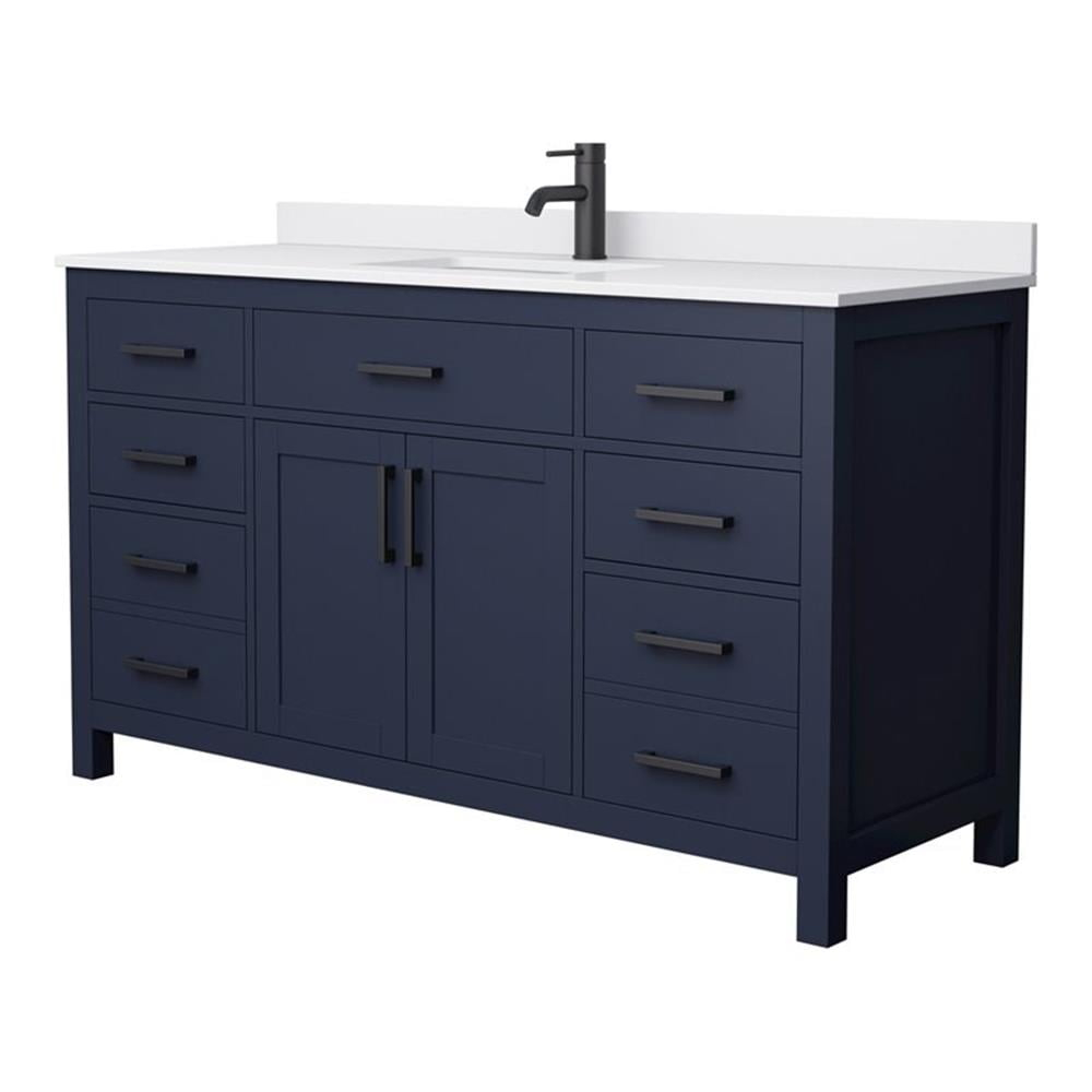 Beckett 60" Freestanding Single Bathroom Vanity with Cultured Marble Top