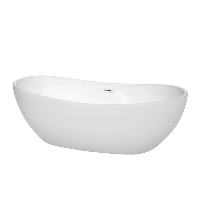 Rebecca 70'' x 32'' Freestanding Soaking Acrylic Bathtub