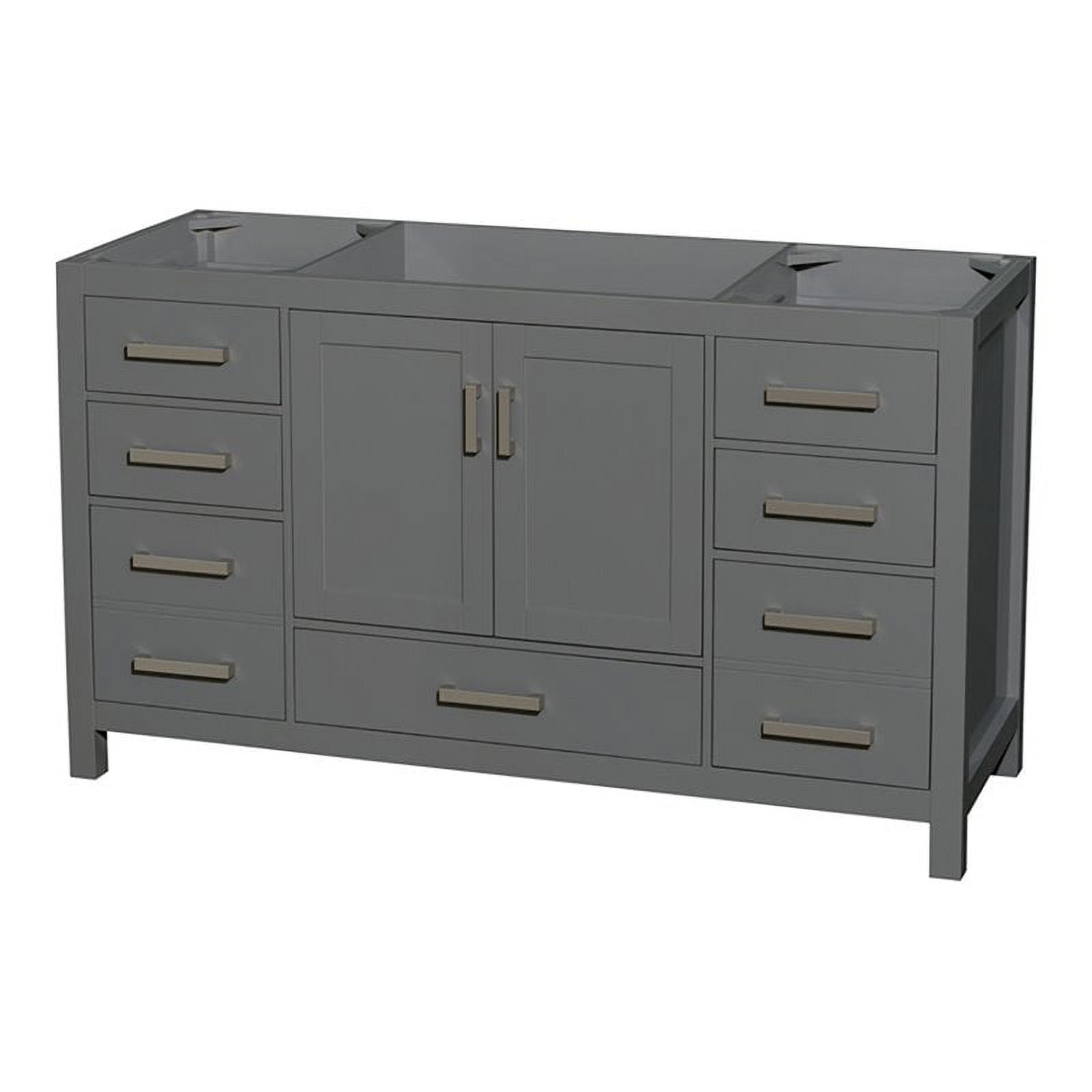 Wyndham Collection Sheffield 59" Freestanding Single Vanity Base Only