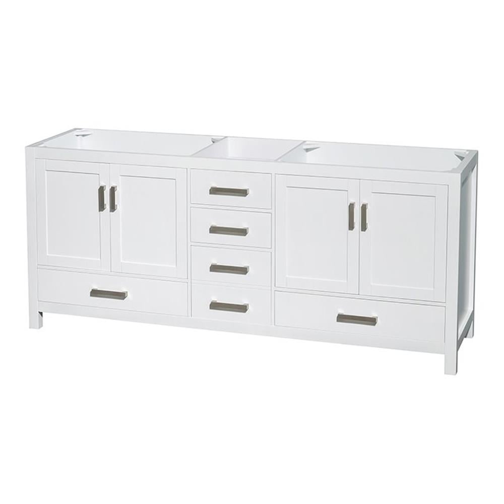Wyndham Collection Sheffield 79" Freestanding Double Vanity Base Only