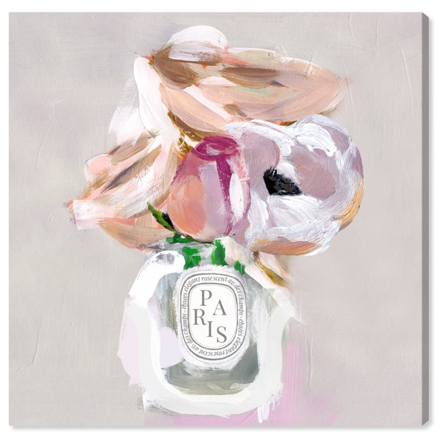 Wynwood Studio Canvas Scented Waters Fashion and Glam Perfumes Wall Art Canvas Print White Beige 20x20