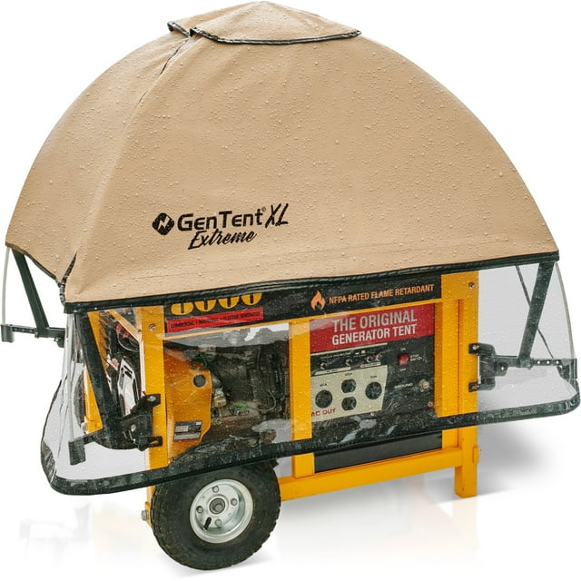 XL Generator Running Cover - Universal Kit (Extreme, Tan) - for Larger Open Frame Portable Generators