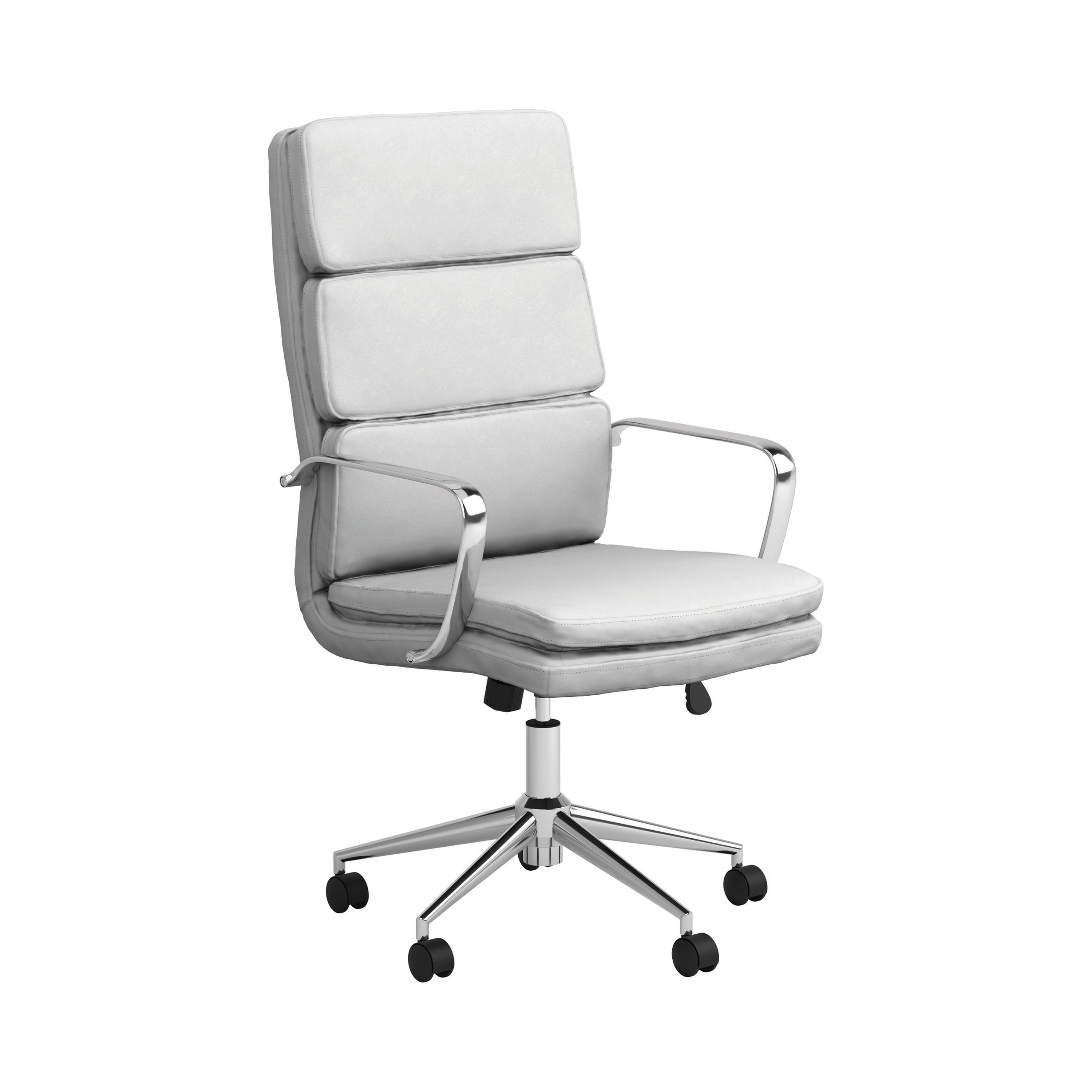 Coaster Ximena High Back Upholstered Faux Leather Office Chair in White