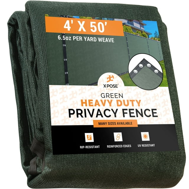 Green Heavy Duty Mesh Privacy Fence with Reinforced Edges