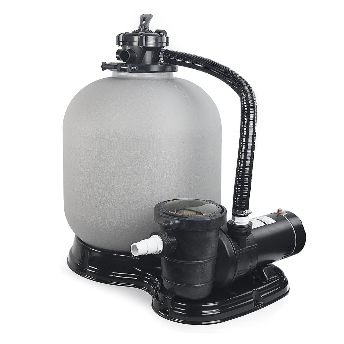 XtremepowerUS 19" Sand Filter Pump, 4500GPH,  With 1.5HP Pool Pump For Above Ground Pools, With 5-Way Multi-Port Valve & Strainer Basket, For Domestic & Commercial Pools