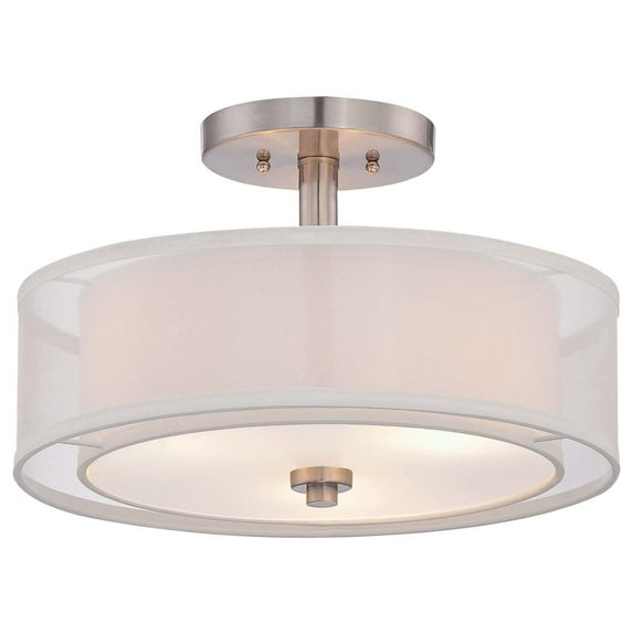 XylehR Semi Flush Mount Ceiling Light 4107-84, Parsons Studio Lighting Fixture, 3 Light,