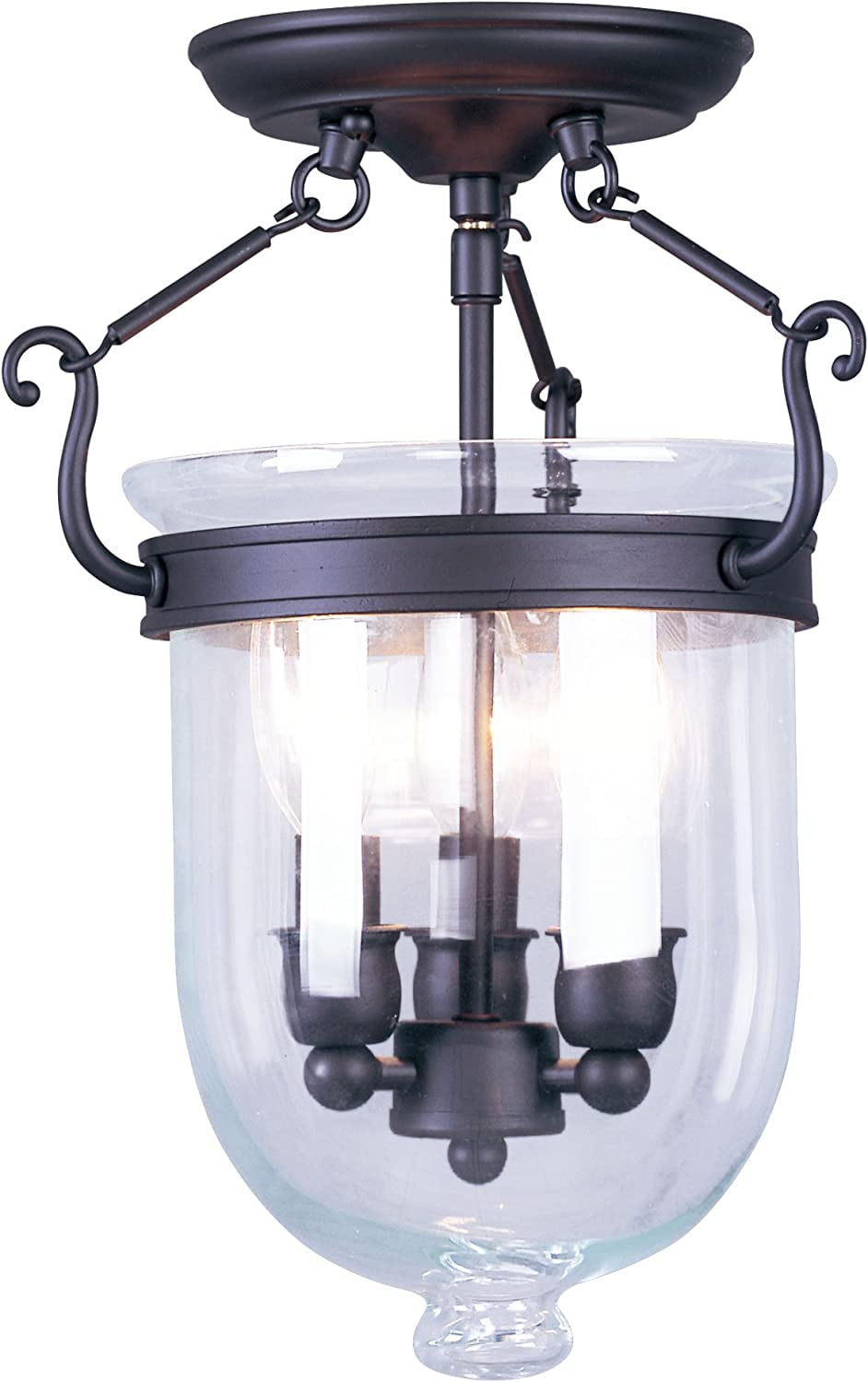 Livex Lighting Jefferson 3 - Light Flush Mount in  Bronze