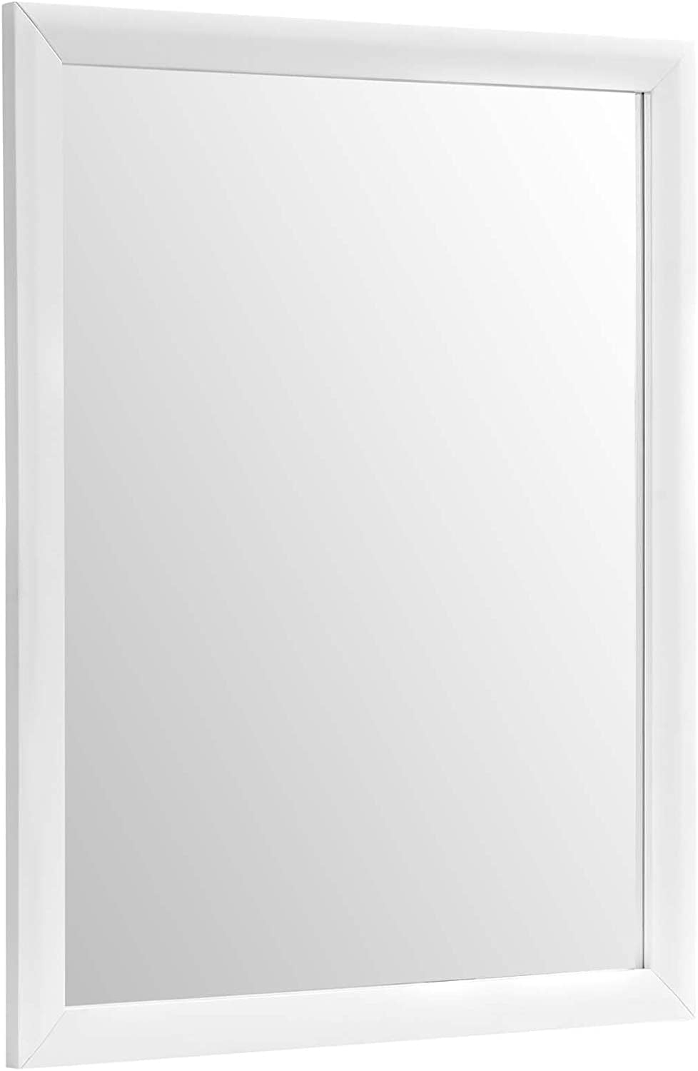 YGDU Tracy Mid-Century Modern Mirror in White