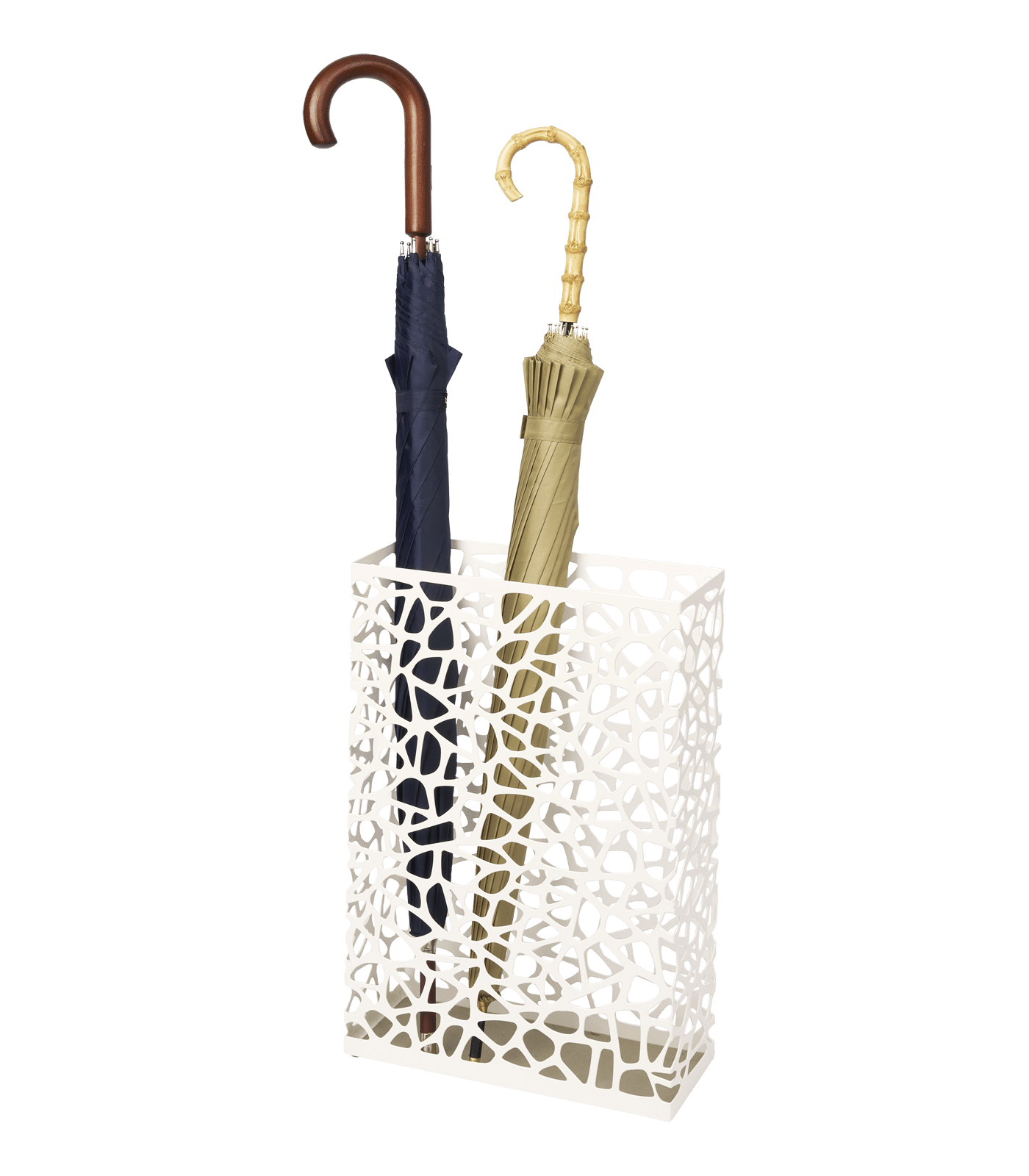 Yamazaki Home Umbrella Stand - Two Styles, White, Steel, Rectangle,  Holds up to 10 umbrellas, No Assembly