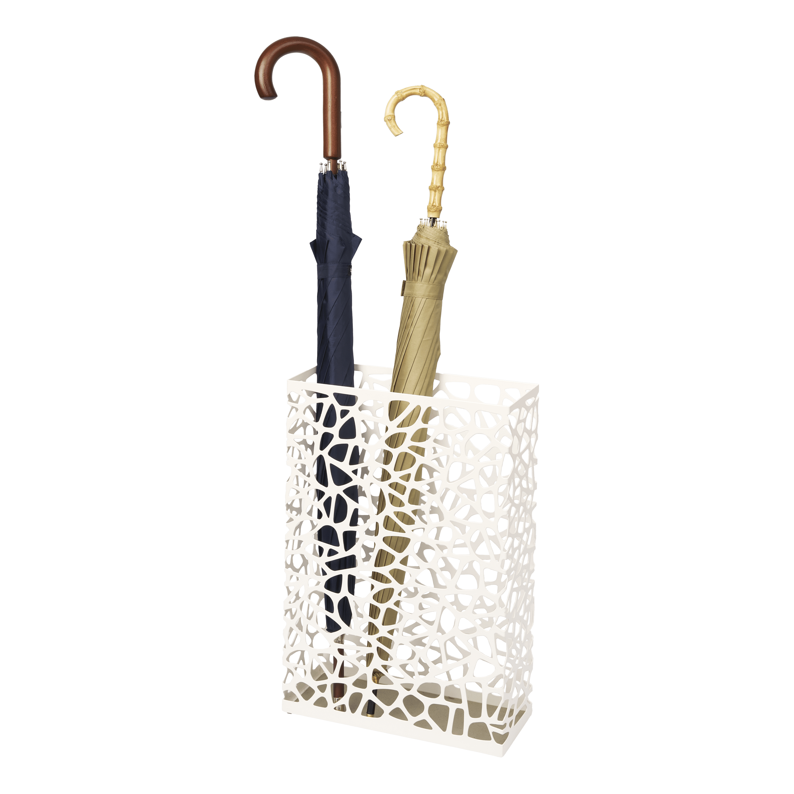 Yamazaki Home Umbrella Stand - Two Styles, White, Steel, Rectangle,  Holds up to 10 umbrellas, No Assembly