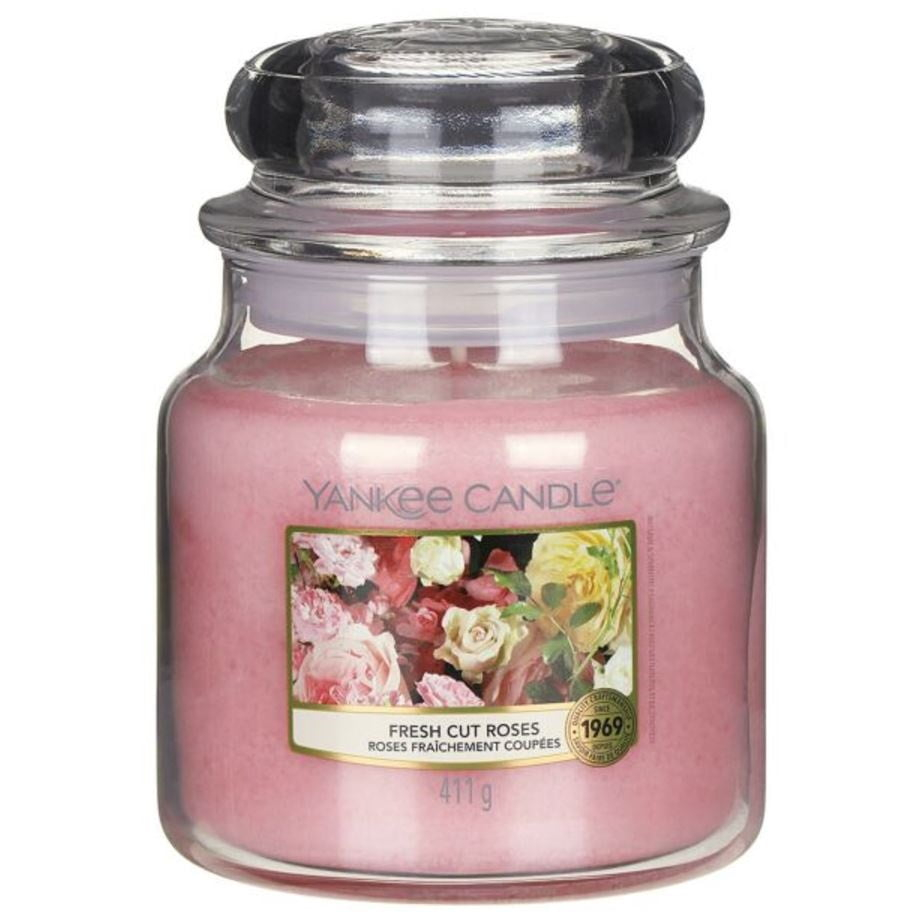 Yankee Candle - Fresh Cut Roses Medium Jar Candle (411g)