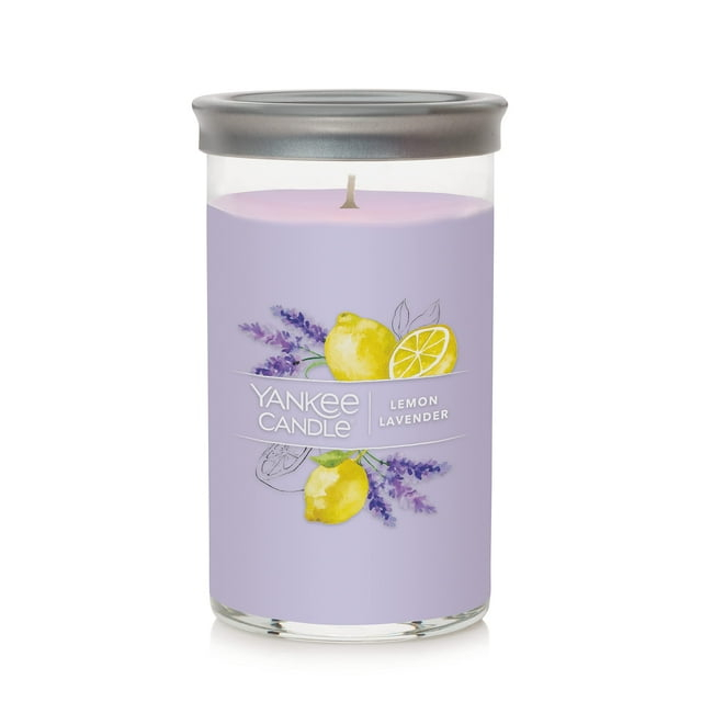 Yankee Candle Lemon Lavender Signature Medium Pillar Candle, 14.25oz