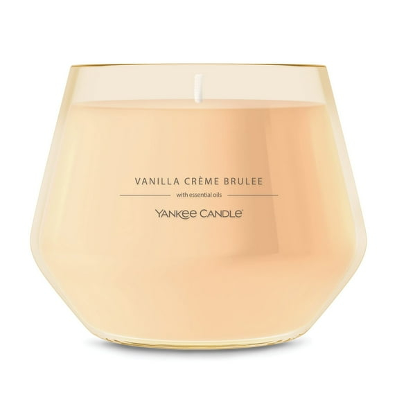 Yankee Candle Studio Scented Candle, Vanilla Crème Brûlée, Premium Plant Wax Blend, 10 oz Jar, Up to 50 Hour Burn Time