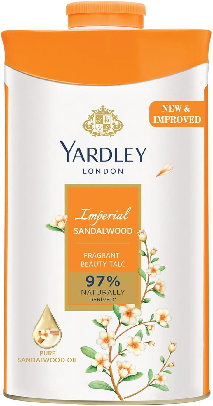 Yardley London Perfumed Talc Sandalwood Talcum Body Powder 8.8 Oz (250 G)