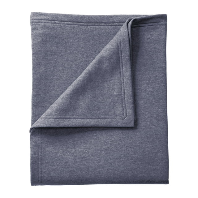 Port & Co Adult Unisex Plain Blanket Heather Navy One Size Fits All