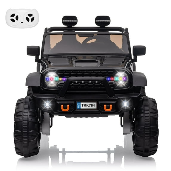 Yesfashion 24V Kids large Jeep 2 Seats SUV Ride on Car Ride on Truck with Remote Control, Electric 4*45W Motors Ride on Toys, with LED Light,Music,USB
