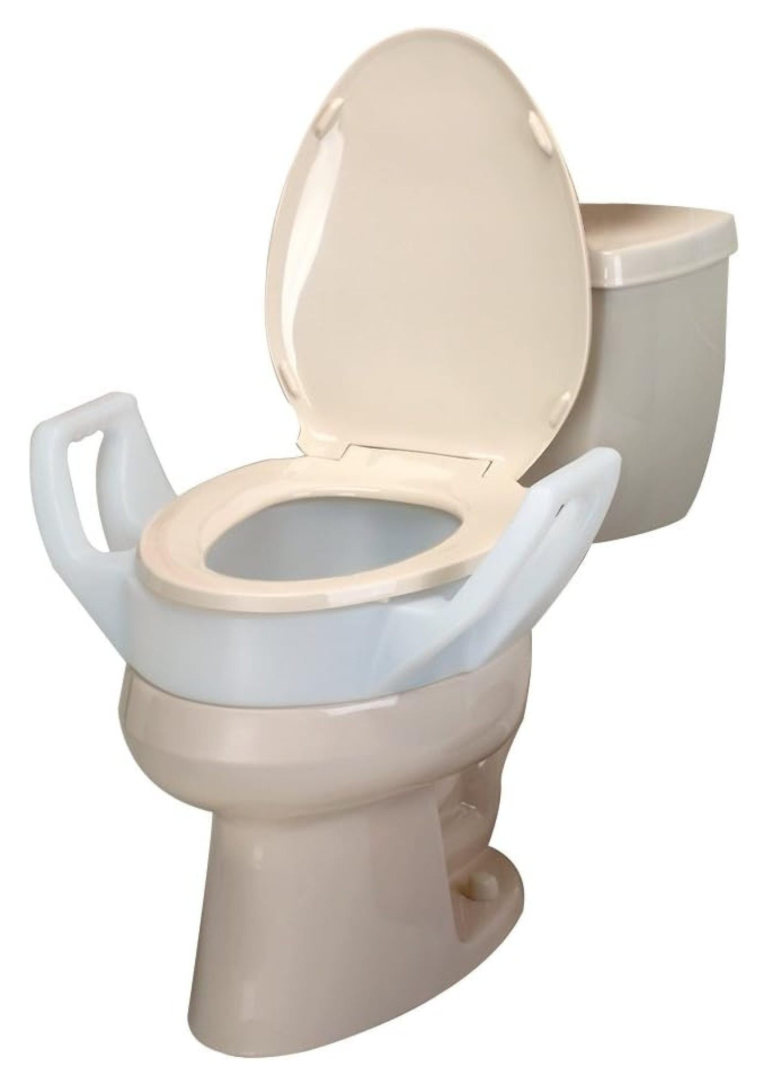 Ableware 725753311 Bath Safe Elevated Toilet Seat with Arms Elongated