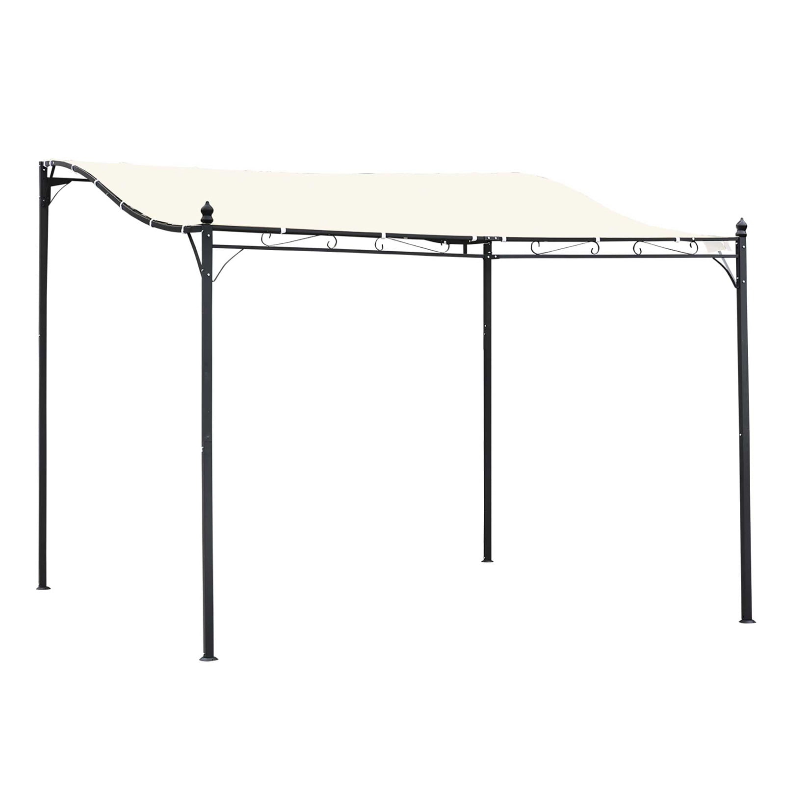 CHENGGUHENGXIN 10' X 10' Steel Outdoor Pergola Gazebo, Patio Canopy With Weather-Resistant Fabric And Drainage Holes For Backyard Pool Deck Garden (Canopy)