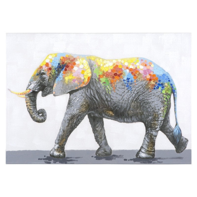 Yosemite Home Decor ARTAFF0122 Dazzling Elephant Décor, Multicolor