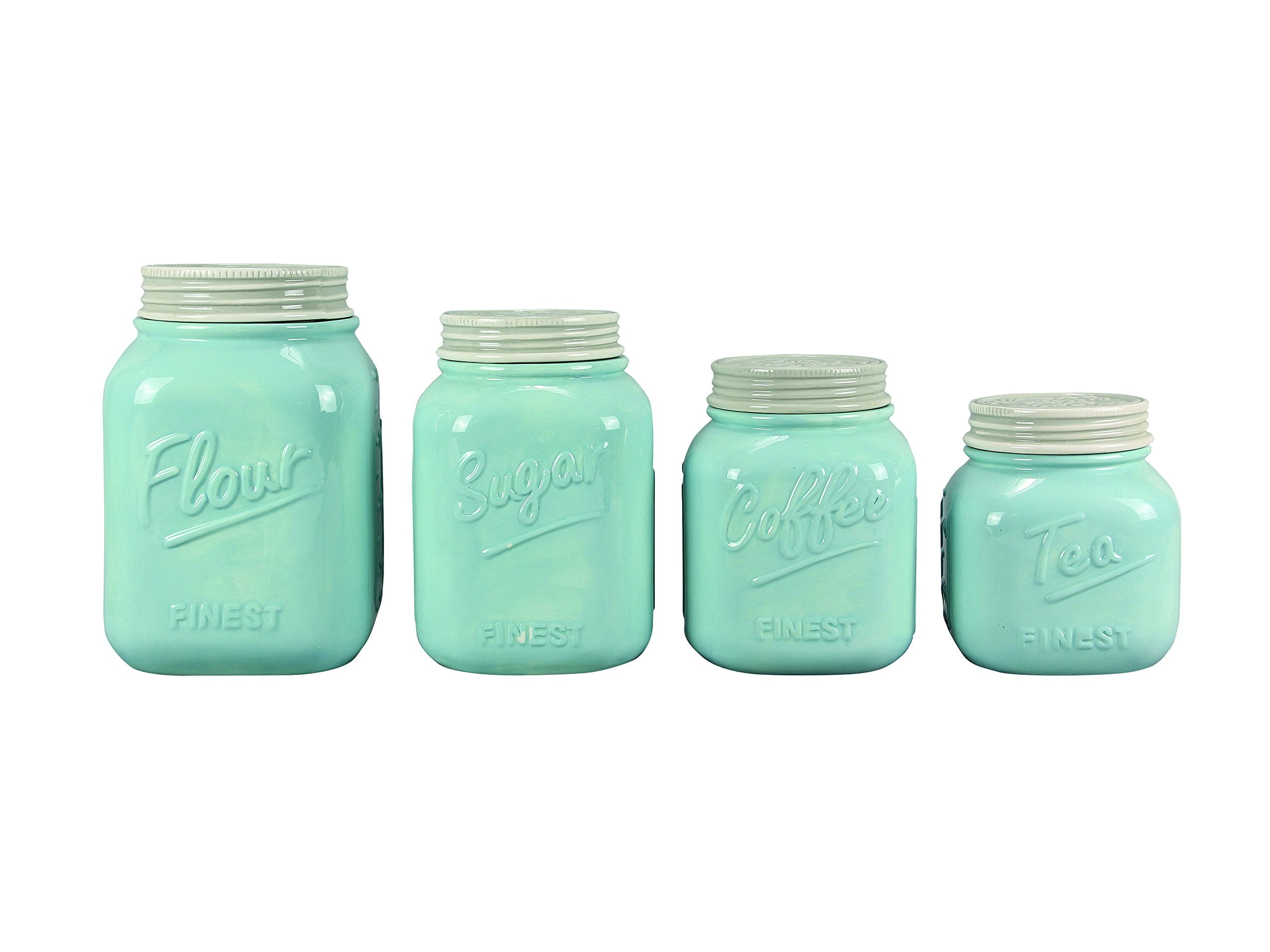 Love Happy Creations LLC Ceramic / Porcelain Canister - Set of 4 (Set of 4)