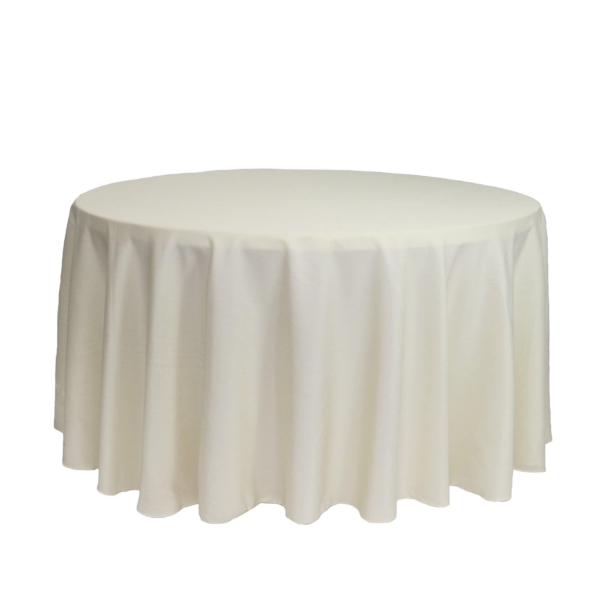 Craft & Party Polyester Tablecloth 120" Round (Ivory)