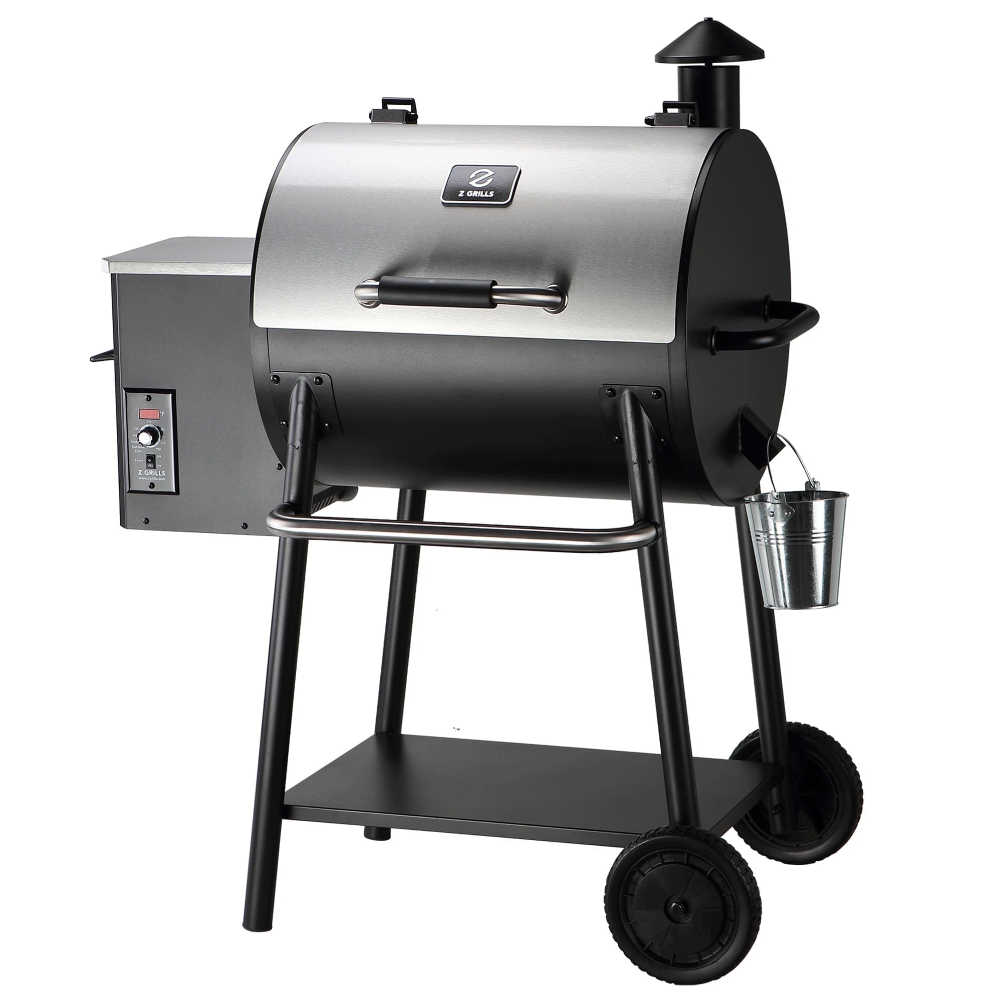 Z GRILLS Wood Pellet Grill & Smoker with 585 sq. in., 8-in-1 BBQ Stainless Steel, Auto Temperature Control,  ZPG-550A2E