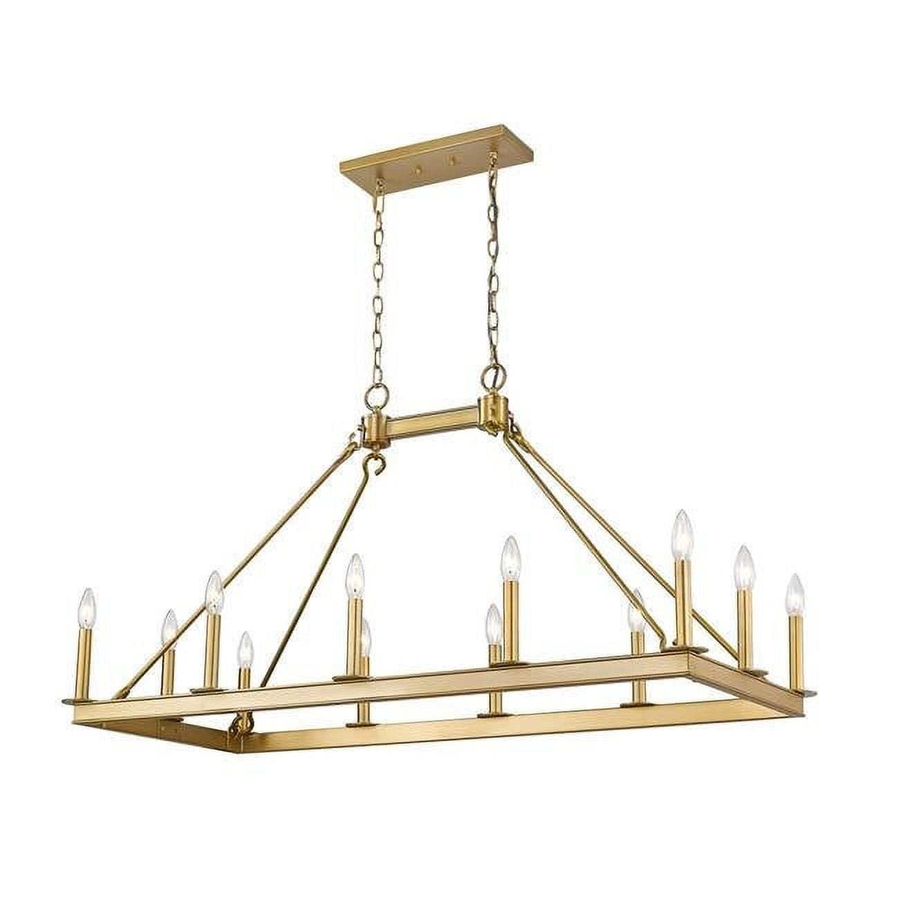 12 Light Island/Billiard In Linear Style 20 Inches Wide By 25 Inches High-Olde Brass Finish Z-Lite 482-12L-Obr