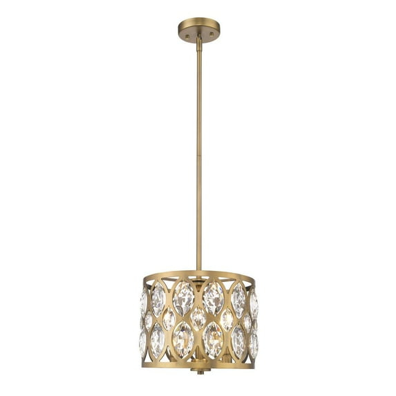 Z-Lite Dealey 3 - Light Chandelier in  Heirloom Brass