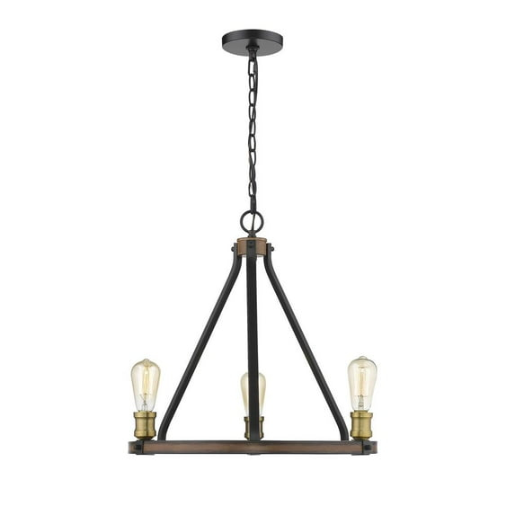 Z-Lite 472-3RM Kirkland Restoration 3 Light Chandelier - Rustic Mahogany